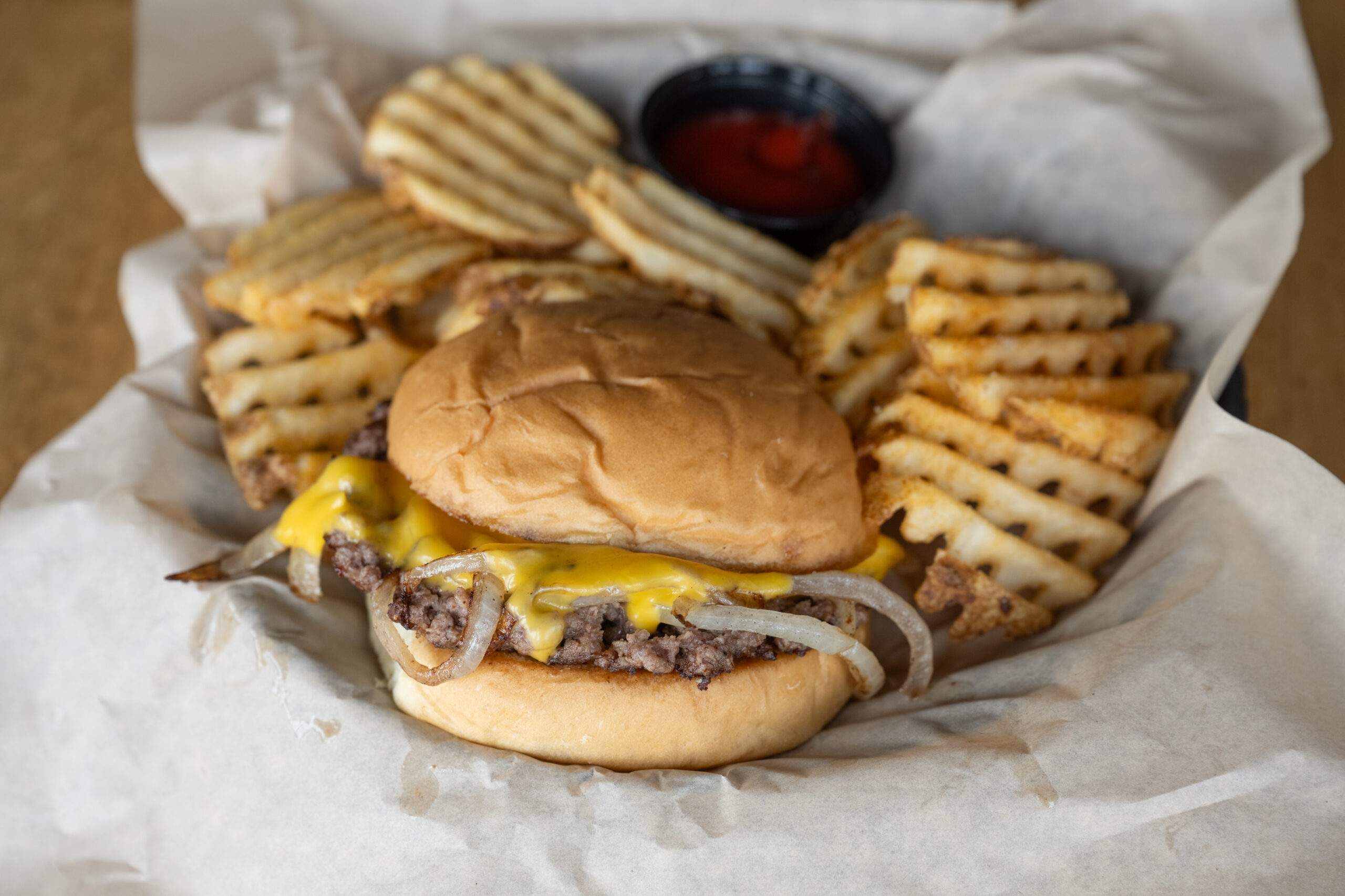 Oklahoma Onion Smash Burger (6)